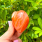 Looking for a genuine and stunning Carnelian Crystal Heart? Shop at Magic Crystals for Carnelian Heart - Orange Heart - Crystal Stone Heart. Extra-High Quality Carnelian Hearts. We only carry 'AAA' Quality Carnelian from Madagascar. Red Agate Crystal for Reiki Healing. Red Carnelian, Orange Carnelian, Authentic Crystal. Carnelian-Heart-L