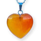 Carnelian Stone Heart Necklace and Pendant. Check out our Carnelian pendant and necklace selection for the very best in unique, handmade pieces from Magic Crystals Carneliannecklace, chakra healing Carnelian pendant, Healing Crystal CarnelianJewelry, Natural stones necklace, Crystal Necklace. Agata naranja de corazon.