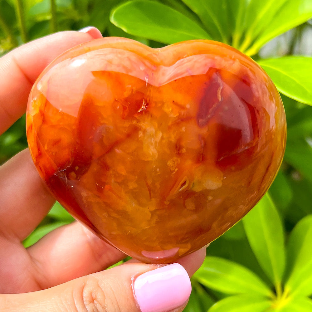 Looking for a genuine and stunning Carnelian Crystal Heart? Shop at Magic Crystals for Carnelian Heart - Orange Heart - Crystal Stone Heart. Extra-High Quality Carnelian Hearts. We only carry 'AAA' Quality Carnelian from Madagascar. Red Agate Crystal for Reiki Healing. Red Carnelian, Orange Carnelian, Authentic Crystal. Carnelian-Heart-P