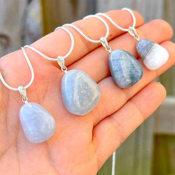 Collar de cristal de celestita calmante - Main Image