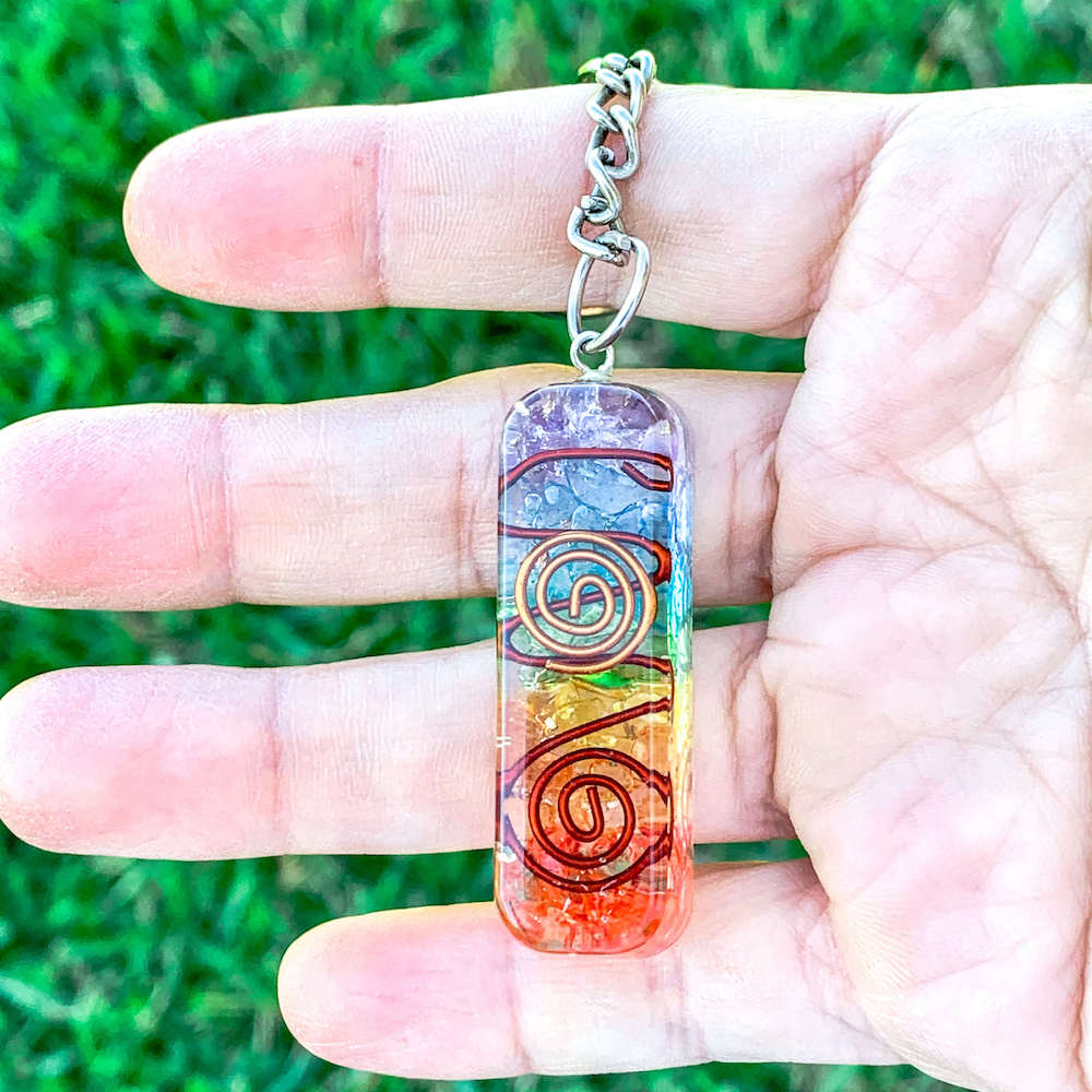 Shop the Best Quality 7 Chakra Gemstone Keychain Stone at Magic Crystals. It will help activate your Chakras to Bring Balance and Energy into your Life. This Handcrafted Design Features Healing and Aline the Energy of the Body. Buy this Unique Handmade Keychain Piece at our Store and enjoy FREE SHIPPING. 