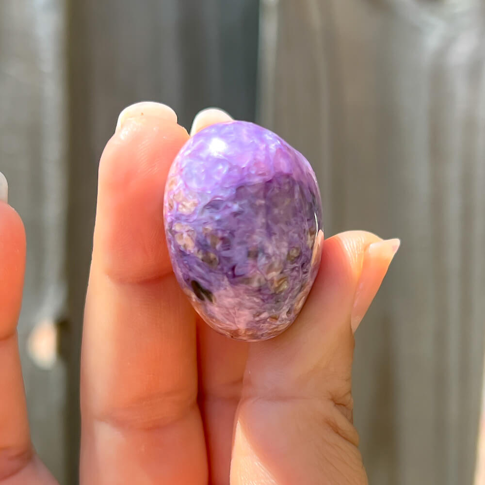 Charoite "Stone of The Dragon" Heart from Russia. High Quality, Russian Natural Purple Stone, Polished Crystal, Spiritual Gifts. Charoite is known as a soul stone that can provide strong physical and emotional healing energies. FREE SHIPPING available. Natural Charoite Gemstone. Natural Russian Charoite.