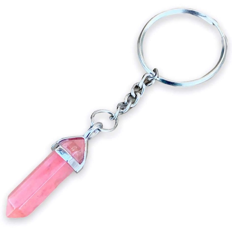 Crystalized Key Chain Cherry Quartz Double Point Keychain – Magic Crystals