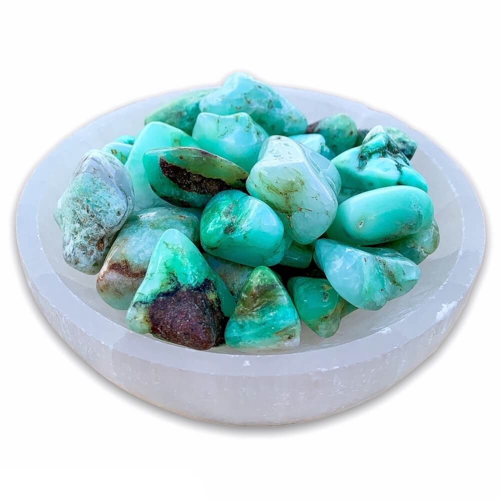 Shop for Chrysoprase Tumbled Stone, Crystal Healing, Feng Shui, Chakra Stone, Green, Brown, rock Hound, Pocket Stone, Reiki Crystal at Magic crystals. Magiccrystals.com has Polished Chrysoprase bracelet and stones. Tumbled Healing Stone, Healing Crystals and Stones, Chakra Stone, Spiritual Stone with FREE SHIPPING
