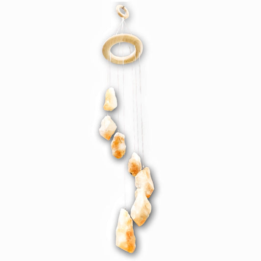 Citrine Stone, Crystal Points Chime Home Decor Mobile - Magic Crystals - Home Decor & Clearing Tools