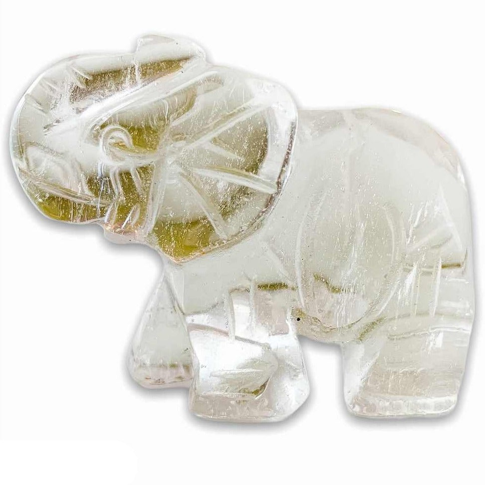 Shop for our unique genuine Clear Quartz, Handmade Natural Crystal Carved, Clear Quartz elephant, crystal elephant, carved elephant, Quartz Crystal Elephant, Carving for Reiki healing. Clear Quartz Crystal ELEPHANT Shaped-Stone at Magic Crystals, with FREE SHIPPING available.