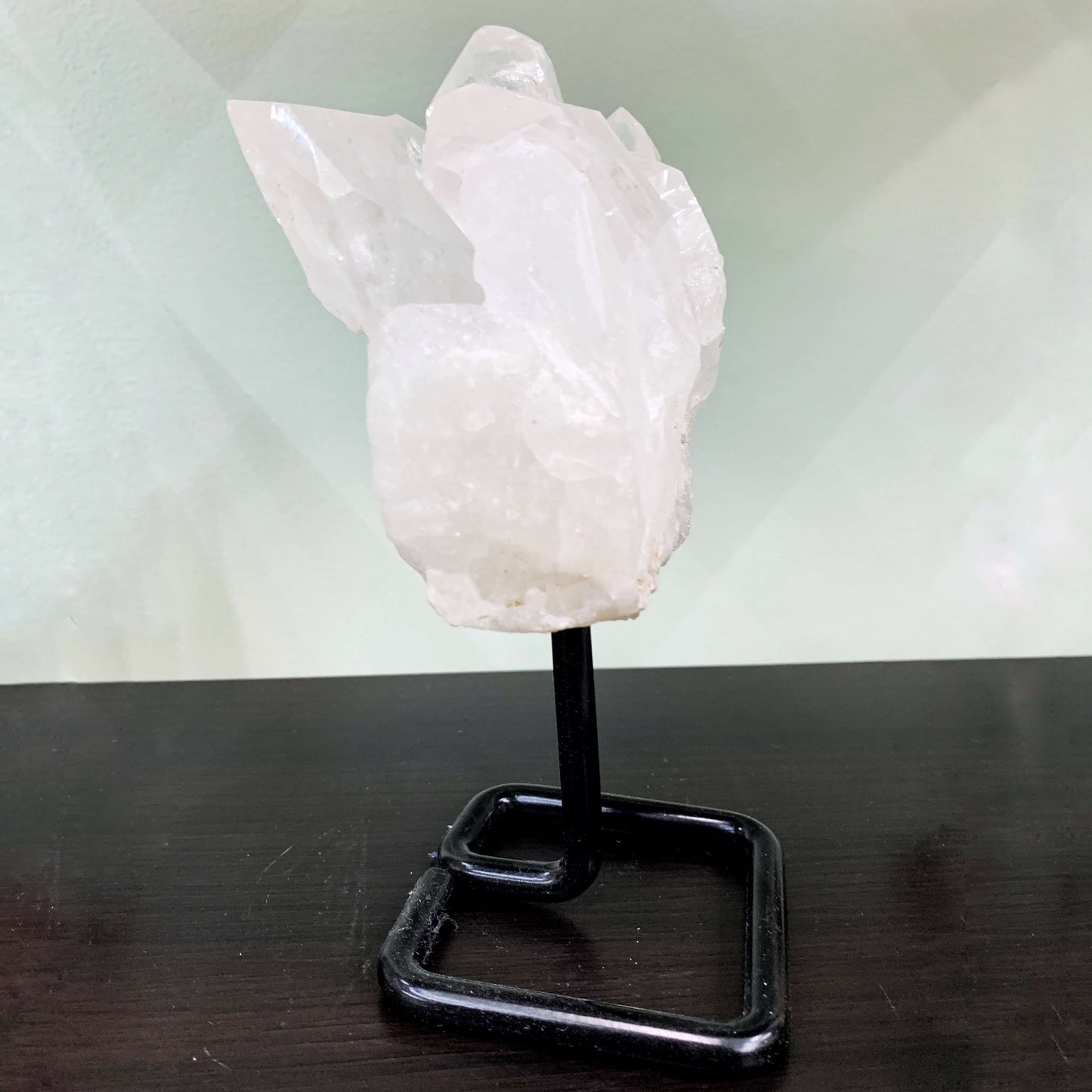 Druzy Clear Crystal Quartz  on a stand #B