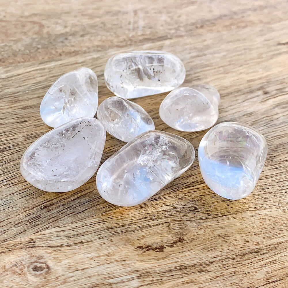 Looking for Tumbled Clear Quartz Stone - Healing Crystal? Shop at Magic Crystals. Quartz Tumbled Stones are used to cleanse, focus, and amplify energy levels in the body. Clear Quartz protects against negativity, attunes to your higher self, relieves pain, and has been shown to enhance as well as strengthen the aura. 