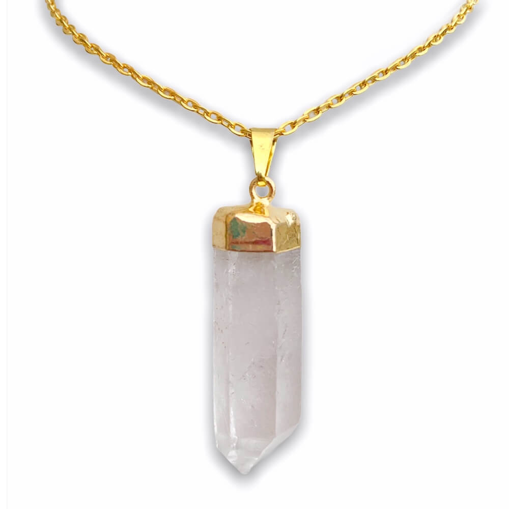 Shop at magiccrystals.com for quality Quartz Crystal Necklace - Raw Clear Quartz Pendant - Minimal Necklace - Clear Quartz Gemstone - Wife Gift For Her - Husband Gift For Him ! Magic Crystals carries a wide variety of clear quartz jewelry and crystals. Shop and qualify for FREE SHIPPING.