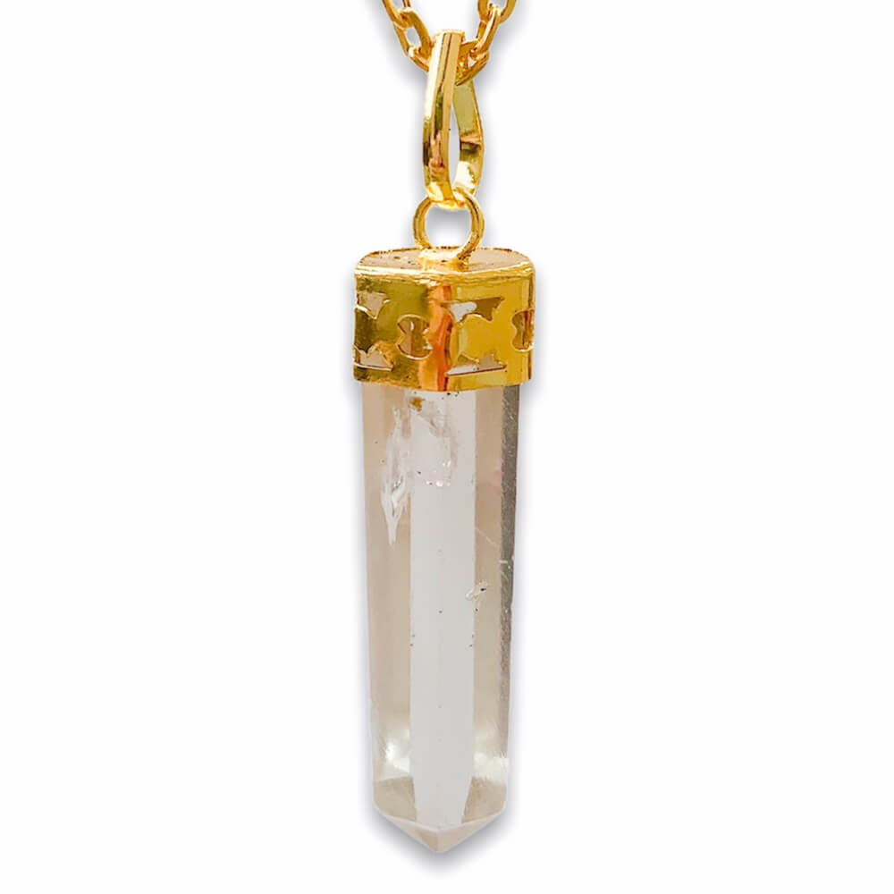 Check out our Natural Clear Quartz Necklace selection for the very best in unique or custom, handmade pieces from our crystal store. One of a kind Clear Quartz Jewelry, which has been left completely natural to preserve its healing energy! Clear Quartz energizes and activates the chakras. Shop at Magic Crystals.