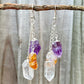 Looking for raw earrings jewelry? Shop at Magic Crystals for a perfect mix of Clear Quartz, Amethyst, Citrine Dangle stones. We carry the best gemstone quality available. We carry a wide variety of clear Clear Quartz Earrings, boho jewelry, Dangle Earrings, jewelry for men, women, unisex with FREE SHIPPING available.
