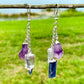 Looking for raw earrings jewelry? Shop at Magic Crystals for a perfect mix of Clear Quartz, Amethyst, Kyanite Dangle stones. We carry the best gemstone quality available. We carry a wide variety of clear Clear Quartz Earrings, boho jewelry, Dangle Earrings, jewelry for men, women, unisex with FREE SHIPPING available.