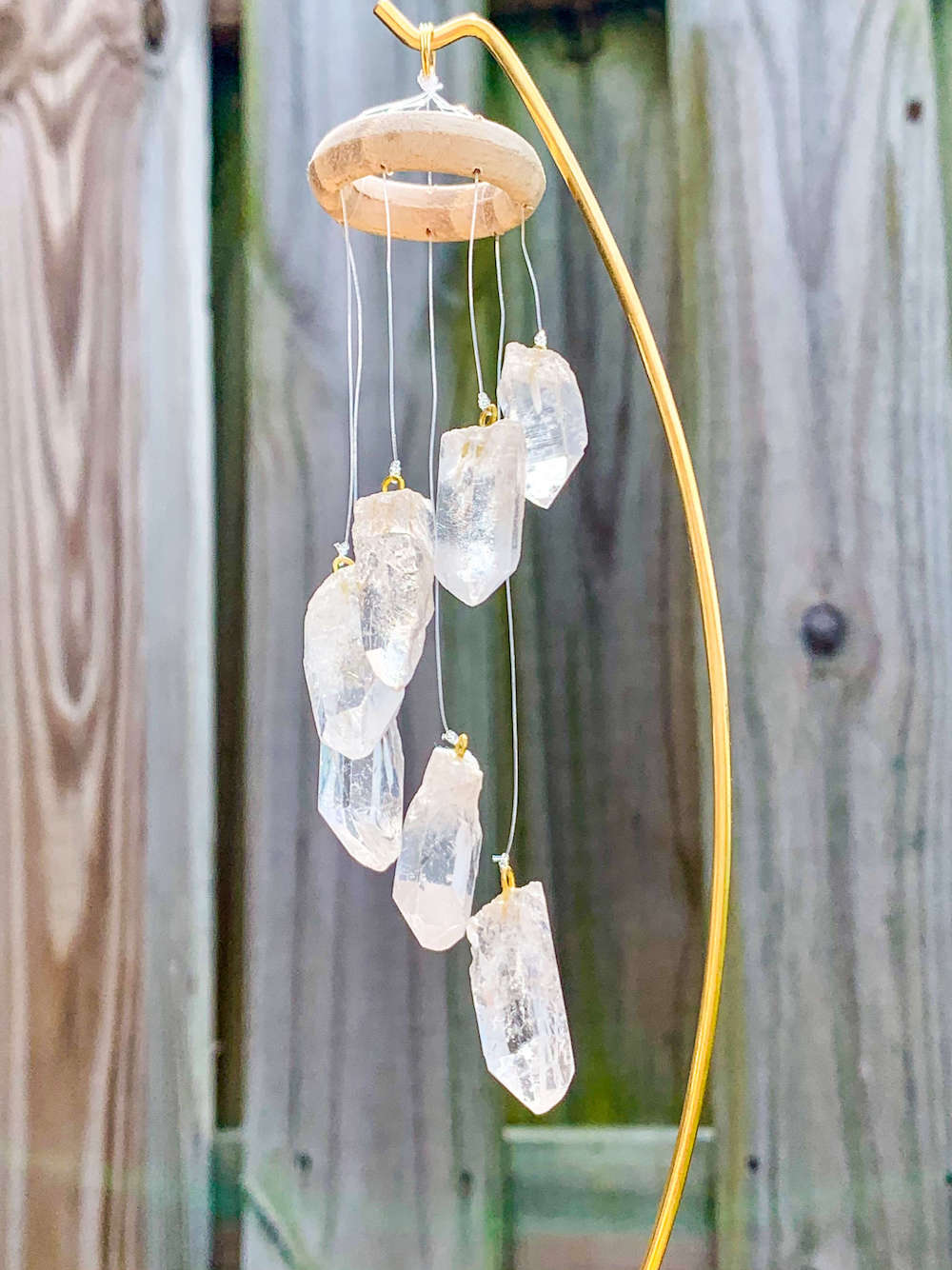 Clear Quartz Crystal Points Desk Chime Home Decor - Magic Crystals - Home Decor & Clearing Tools