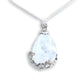 Clear Quartz Stone Handmade Tear Drop Flower Necklace - Magic Crystals