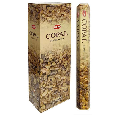 Shop for Hem Copal Incense Sticks Natural Fragrance at Magic Crystals. Free Shipping Available. 6 tubes of 20 sticks, 120 sticks total. Quality Incense. Hem is known throughout the world for producing traditional incense made from quality woods, flowers, resins, and essential oils.