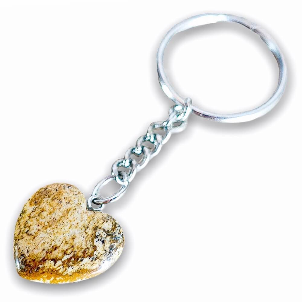 Crazy Lace Agate Keychain. Crazy Lace Agate is a crystal that reflects joy and happiness. Picture Jasper Heart Keychain - Crystal Keychain at Magic Crystals. Shop with free shipping available. We carry a wide variety ofkeychains, gemstones, bracelets, earrings and handmade jewelry. 