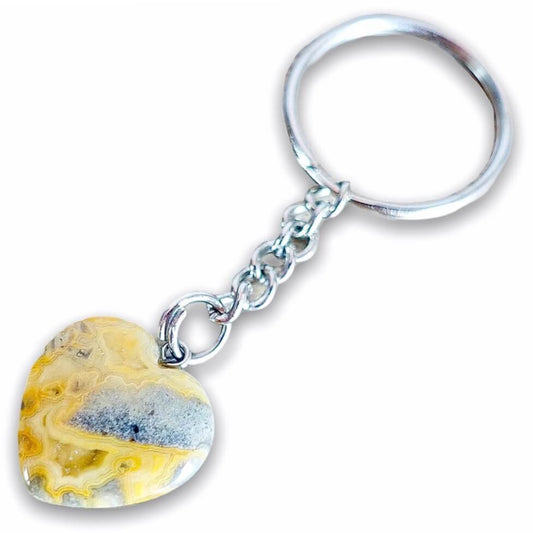 Crazy Lace Agate Keychain. Crazy Lace Agate crystal is associated with happiness. It is a wonderful source of positive, subtle energy that can be harnessed by everyone. Crazy Lace Agate Heart Keychain - Crystal Keychain at Magic Crystals. Shop with free shipping available. We carry a wide variety of cat eyes keychains, gemstones, bracelets, earrings and handmade jewelry. 