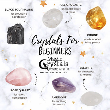 Crystals For Beginners Set - Stones for beginners - Magic Crystals Crystals For Beginners Set - Stones for beginners - Magic Crystals