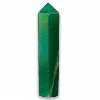 Gemstone Single Point Wand - Dark Green Jade Point. Check out our Jewelry points, Healing Crystals, Bohemian Stones, Pointed Gemstone, Natural Stones, crystal tower, pointed stone, healing pencil stone. Single Terminated Gemstone Mix Crystal Pencil Point Stone, Obelisk Healing Crystals ,Mixed Points, Tower Pencil. Mini Crystal Towers.