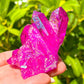 Dark Rose Aura Quartz Cluster - Ruby Red Angel Aura Healing Crystals at Magic Crystals. Ruby Aura Quartz Cluster Points. 64 grams and more options in magiccrystals.com . Ruby Aura Quartz activates and balances the base and heart chakras. FREE SHIPPING AVAILABLE.Dark-Rose-Aura-Quartz-Crystal-Cluster-D