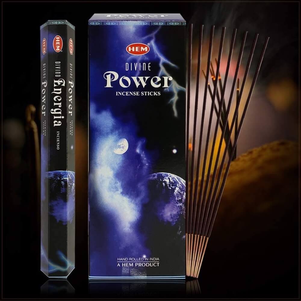 Shop for Hem Divine Power Incense Sticks Natural Fragrance, Poder Divino at Magic Crystals. Free Shipping Available. 6 tubes of 20 sticks, 120 sticks total. Quality Incense. Hem is known throughout the world for producing traditional incense made from quality woods, flowers, resins, and essential oils.