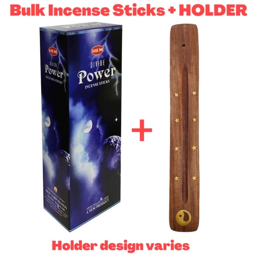 Shop for Hem Divine Power Incense Sticks Natural Fragrance, Poder Divino at Magic Crystals. Free Shipping Available. 6 tubes of 20 sticks, 120 sticks total. Quality Incense. Hem is known throughout the world for producing traditional incense made from quality woods, flowers, resins, and essential oils.