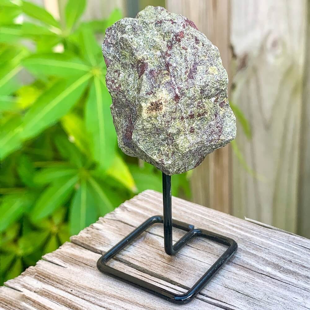 Shop from Magic Crystals One Rough Dragon's Blood Jasper on Metal Stand, Dragon Stone, Dragon Blood Jasper on Stand, Dragon's Blood Mini PinWe carry a wide variety of clear quartz gemstones, Dragon's Blood, and quartz specimens. FREE SHIPPING AVAILABLE.