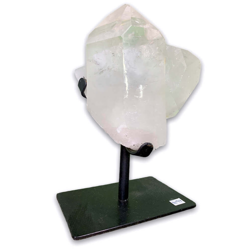 Cuarzo de cristal transparente en un soporte #F