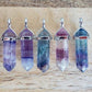 Double Point Gemstone Necklace - Fluorite. Looking for a handmade Crystal Jewelry? Find genuine Double Point Gemstone Necklace when you shop at Magic Crystals. Crystal necklace, for mens and women. Gemstone Point, Healing Crystal Necklace, Layering Necklace, Gemstone Appeal Natural Healing Pendant Necklace. Collar de piedra natural unisex.