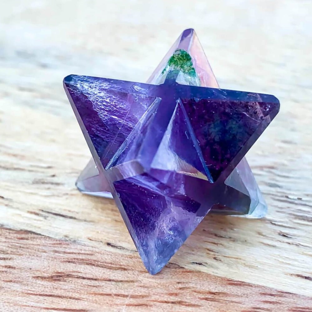 Merkaba Healing Crystals are known for activation of the Light Body merged with the Physical Body in Awakening deep Spiritual Transformation. Shop for Fluorite Stone Crystal Merkaba - Sacred Geometry Star at Magic Crystals. Magiccrystals.com has Merkaba Necklace, gemstone Merkaba, and Sacred Geometry sets