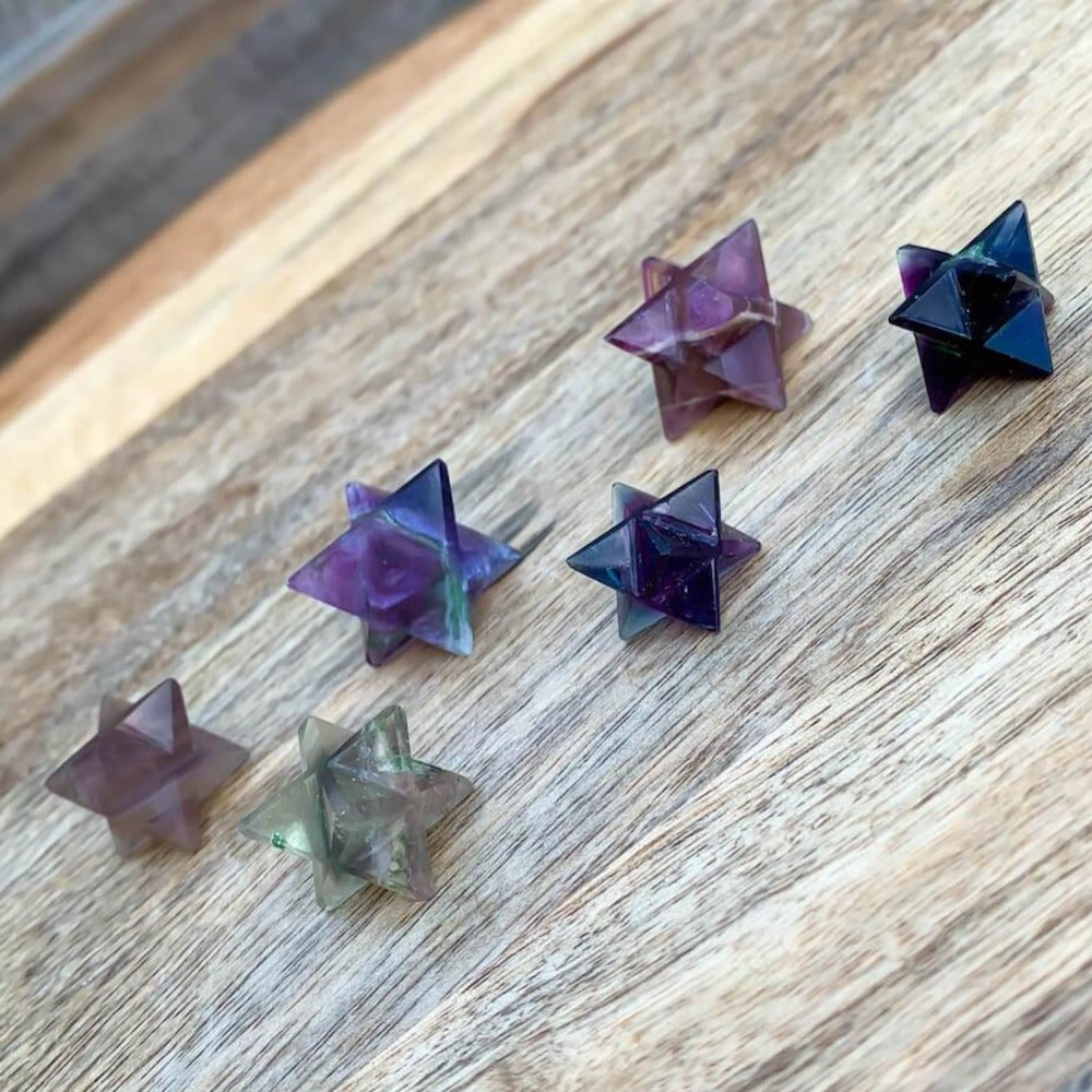 Merkaba Healing Crystals are known for activation of the Light Body merged with the Physical Body in Awakening deep Spiritual Transformation. Shop for Fluorite Stone Crystal Merkaba - Sacred Geometry Star at Magic Crystals. Magiccrystals.com has Merkaba Necklace, gemstone Merkaba, and Sacred Geometry sets