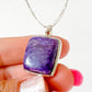 High Quality Charoite Sterling Silver Necklace