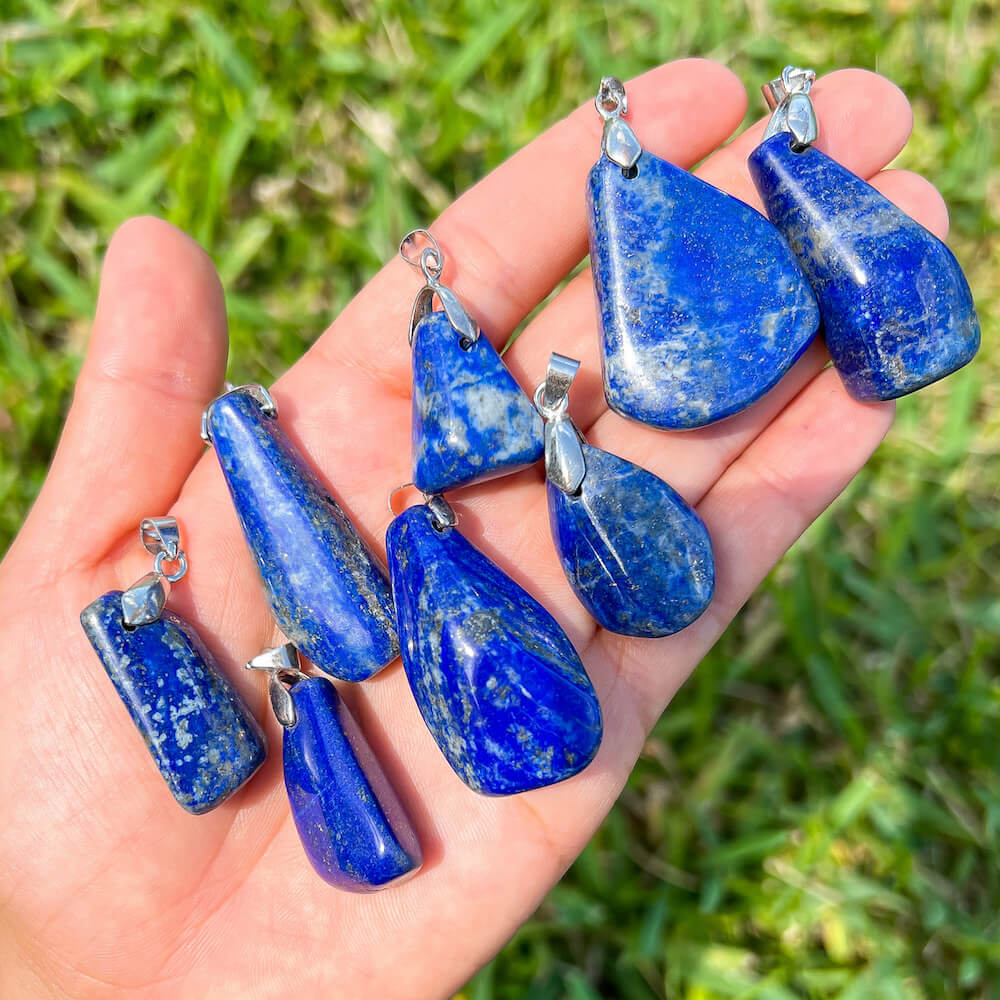 Check out our Lapis Lazuli Stone Necklace - Lapis Lazuli Jewelry from Afghanistan for the very best in unique, handmade pieces from Magic Crystals. Lapis Lazuli free-form necklace, Throat & Third Eye Chakra healing Lapis Lazuli pendant, Healing Crystal Lapis La