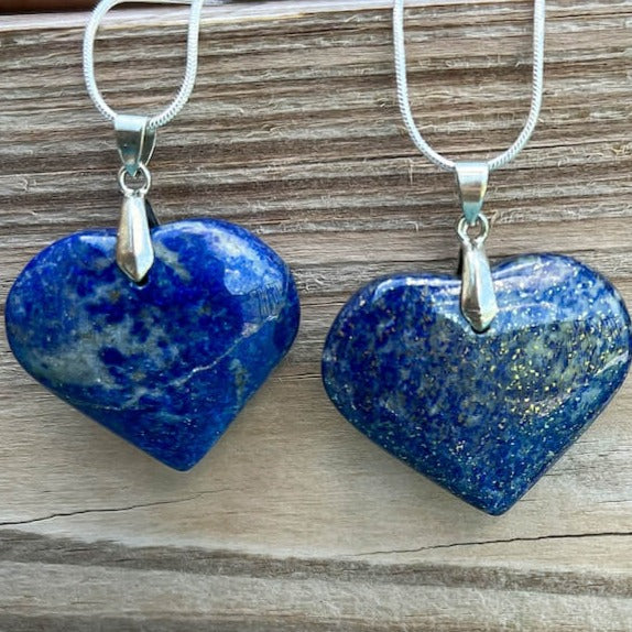 Blue Lapis lazuli Necklace, Blue Semi-Precious Pendant Necklace CC29 –  Making a Statement Jewellery UK