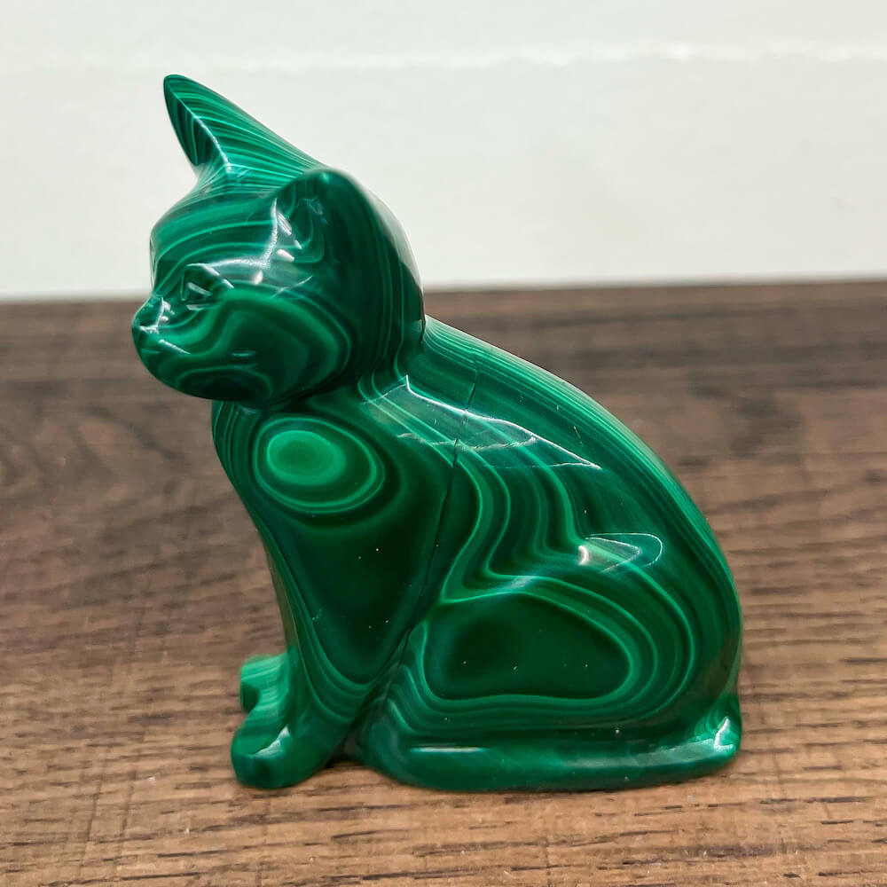 Genuine Malachite. Shop at Magic Crystals for Genuine Malachite Cat - Natural Malachite Cat Carving from Congo. Malachite Animal, Gifts for Her, Gifts for Him, Crystal Gemstones, Home Decor. FREE SHIPPING AVAILABLE. Hand Carved Malachite Stone Cat, Home Decor, Crystal Healing, Mineral Specimen #1.