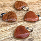    GoldStone-Stone-Stone-Heart Pendant. Carnelian Stone Heart Necklace and Pendant. Check out our Love Heart Crystal Necklace, Love Stone pendant Necklace, Natural Gemstone Heart necklace, perfect Valentine gift for her. handmade pieces from Magic Crystals Carnelian necklace, chakra healing Carnelian pendant, Healing Crystal Carnelian Jewelry