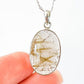 Golden Rutilated Quartz Sterling Silver Necklace