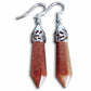 Gemstone Dangling Earrings. Goldstone Dangle-Earrings. Looking Natural Stone Earrings - Dangling Crystal Jewelry? Show Jewelry at Magic Crystals. Natural stone, dangle earrings, and more. Crystal Single Point Earrings, Small Crystal Points, Healing Crystal Earrings, Gemstones, and more. FREE SHIPPING available.
