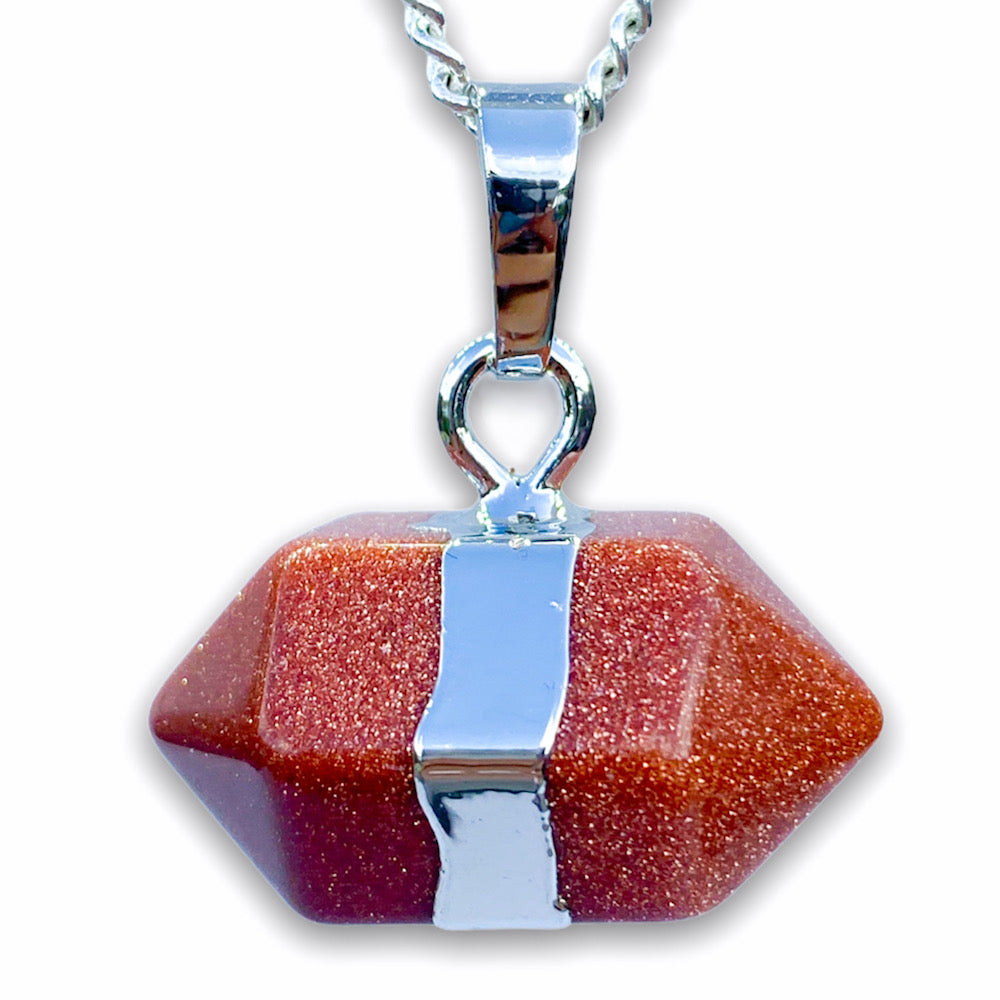 Goldstone  Pendant Handmade Crystal Necklace - Magic Crystals - Stone Necklace