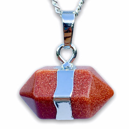 Goldstone  Pendant Handmade Crystal Necklace - Magic Crystals - Stone Necklace