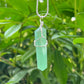    Green-Aventurine Stone Double Point Pendant Necklace - Stone Necklace - Magic Crystals