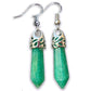 Gemstone Dangling Earrings. Green-Aventurine-Dangle-Earrings. Looking Natural Stone Earrings - Dangling Crystal Jewelry? Show Jewelry at Magic Crystals. Natural stone, dangle earrings, and more. Crystal Single Point Earrings, Small Crystal Points, Healing Crystal Earrings, Gemstones, and more. FREE SHIPPING available.