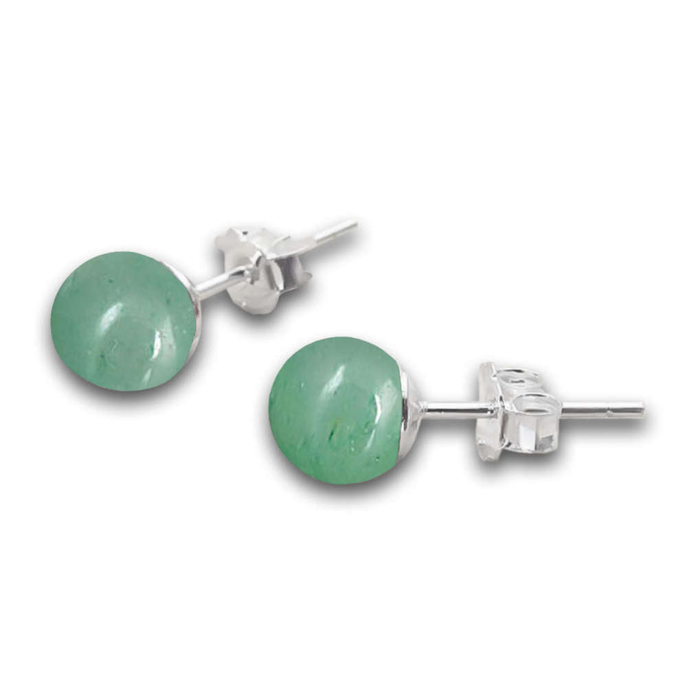 Green-Aventurine-Eye--Stud-Beaded-Earrings-Magic-Crystals-Stud-Earrings-8mm . Minimaliat atud earrings for women