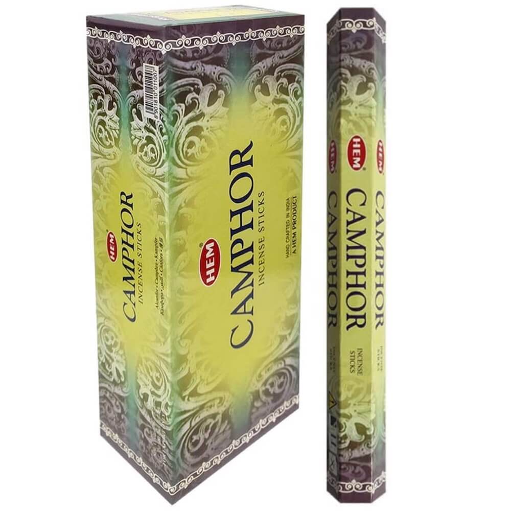 HEM Camphor Incense | Alcanfor Incienso - Magic Crystals. Free Shipping Available. 6 tubes of 20 sticks, 120 sticks total. Quality Incense. hem is known throughout the world for producing traditional incense made from quality woods, flowers, resins, and essential oils.