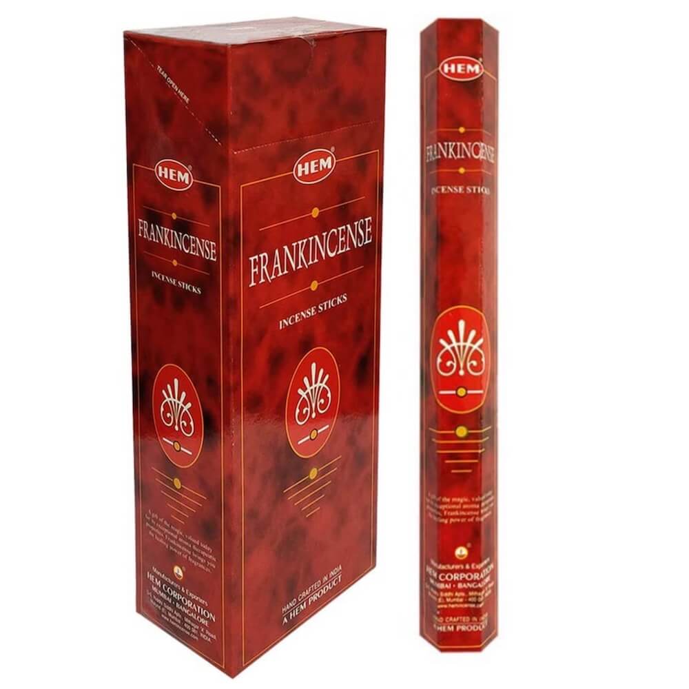 Shop for HEM Frankincense Incense Sticks Natural Odor - Incienso - Magic Crystals. Free Shipping Available. 6 tubes of 20 sticks, 120 sticks total. Quality Incense. Hem is known throughout the world for producing traditional incenses made from quality woods, flowers, resins, and essential oils.