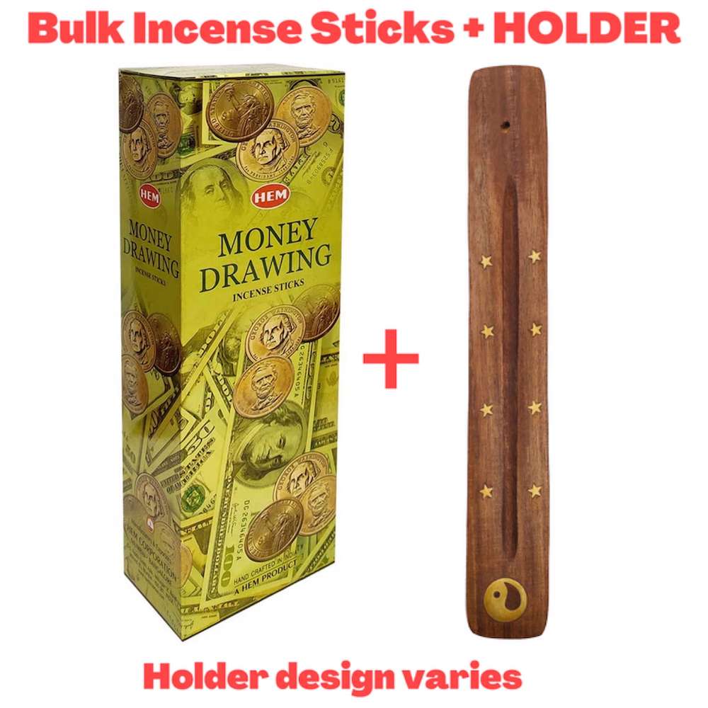 Free Shipping Available. Shop for Hem Money Drawing Incense Sticks Natural Fragrance - Sorteo De Dinero Incienso at Magic Crystals. 6 tubes of 20 sticks, 120 sticks total. Quality Incense. Hem is known throughout the world for producing traditional incenses made from quality woods, flowers, resins, and essential oils.