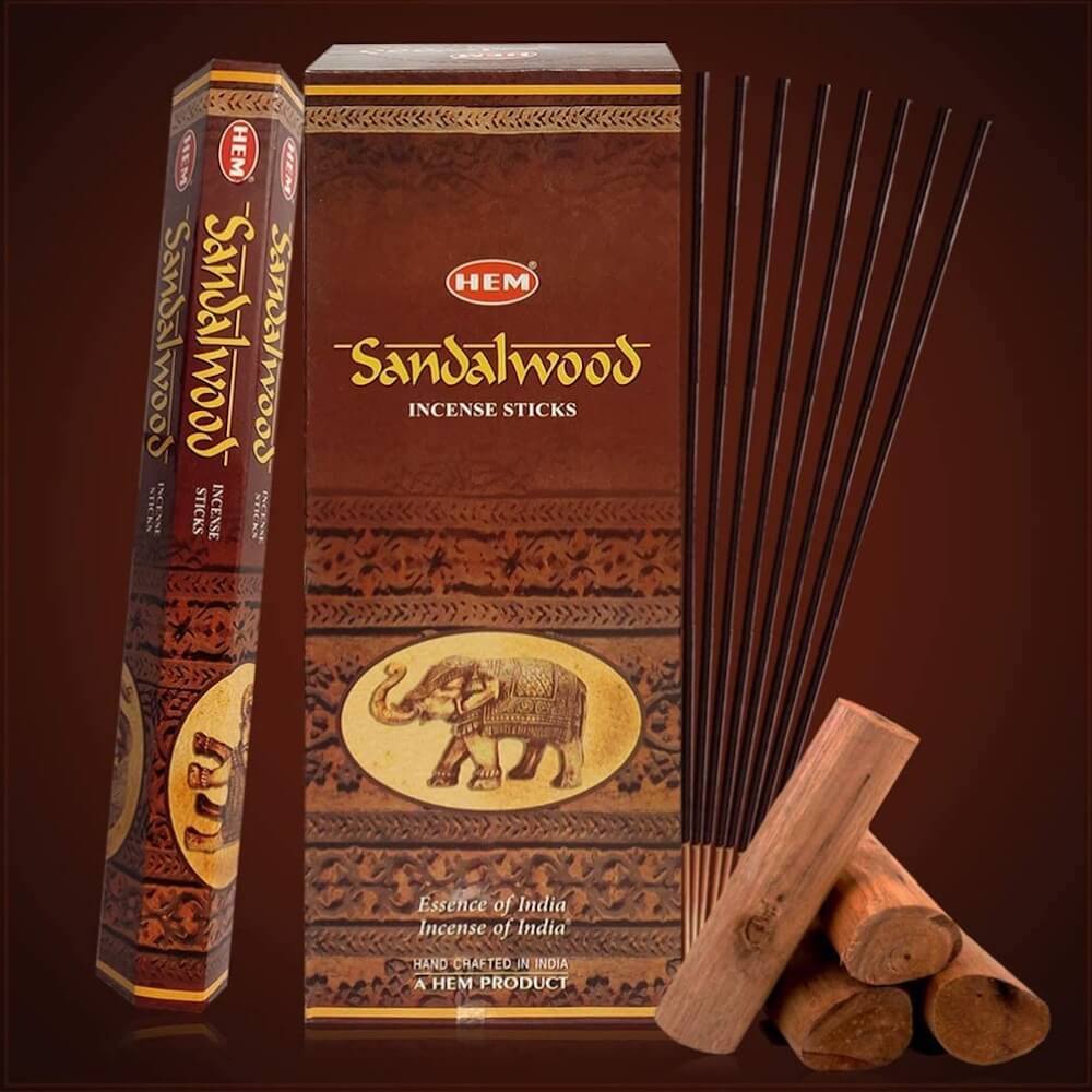 Shop for HEM Sandalwood Incense Sticks Natural - Incienso de Sandalwood at Magic Crystals. Free Shipping Available. 6 tubes of 20 sticks, 120 sticks total. Quality Incense. Hem is known throughout the world for producing traditional incenses made from quality woods, flowers, resins, and essential oils.