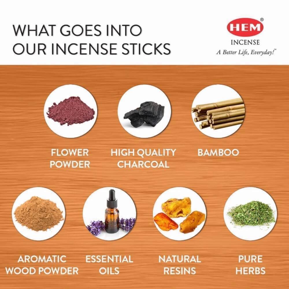Six Most Popular Hem Incense Scents Natural Fragrance with FREE Burner