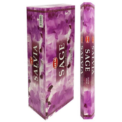 Free Shipping Available. Shop for Hem Sage Incense Sticks Natural Fragrance - Incienso salvia at Magic Crystals. 6 tubes of 20 sticks, 120 sticks total. Quality Incense. Hem is known throughout the world for producing traditional incenses made from quality woods, flowers, resins, and essential oils.