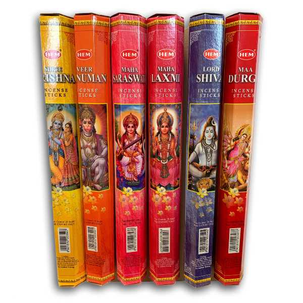 Hem Indian God Series Incense Sticks Variety Combo - Best Seller Incense-AROMATHERAPY-Magic Crystals
